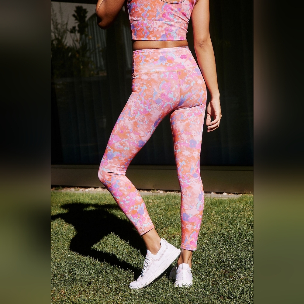 Anthropologie DAILY PRACTICE Liana Printed Leggings Small